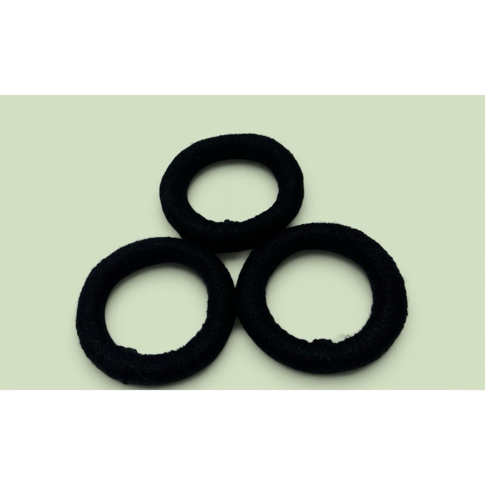3 Mata Ortiz Pottery Olla‎ Rings Hand Made Mexican Clay Black Yarn Mexico 4."